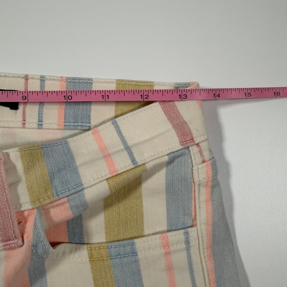 J BRAND Skinny Leg Candy Stripe Jeans Women's Size 27 Pastel Stripes - Picture 5 of 8